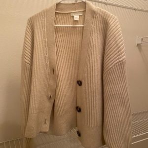 H&M Cream Oatmeal Cardigan